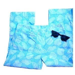 VINTAGE LILLY PULITZER WHITE LABEL SEASHELL CAPRI LENGTH PANTS